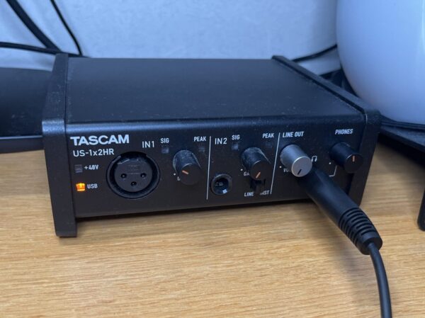 TASCAM US-1x2HRでもテスト